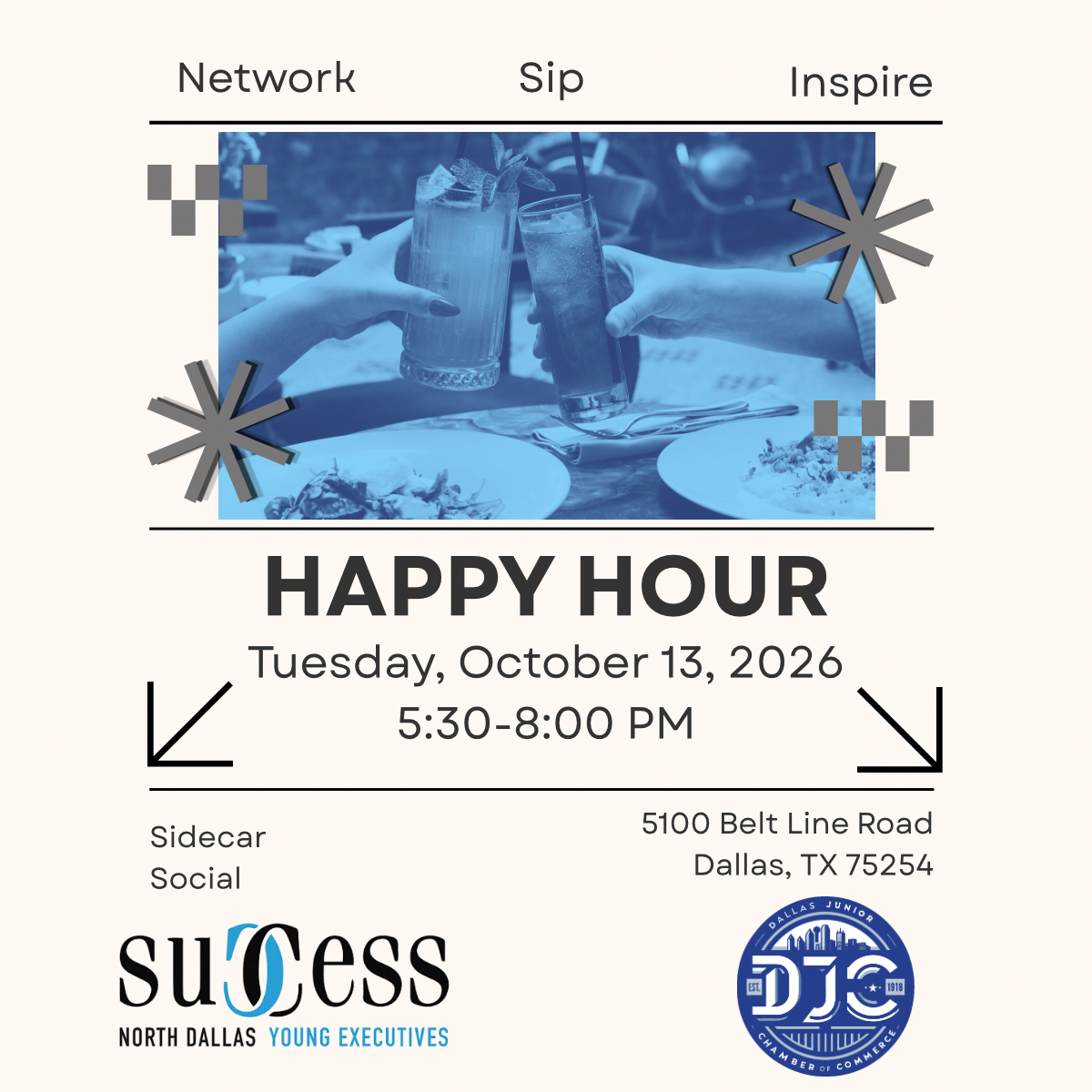 October Happy Hour with DJC x SNDYE Flyer